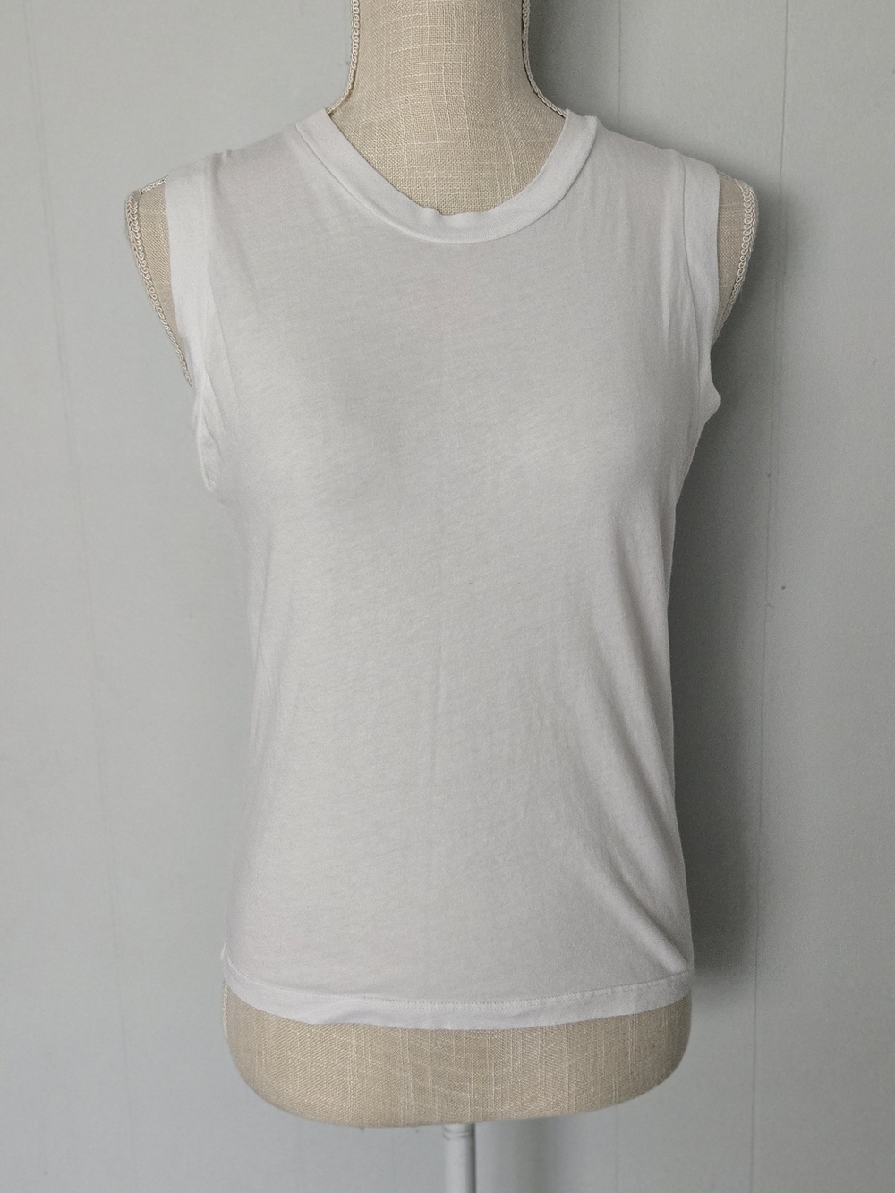 All Saints White Sleeveless Crewneck Tank